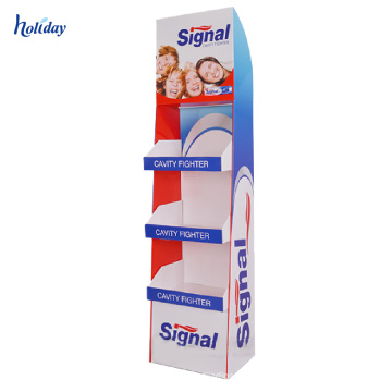 Custom Printing Cardboard Point Of Sale Corrugated Toothpaste and Toothbrush Display
